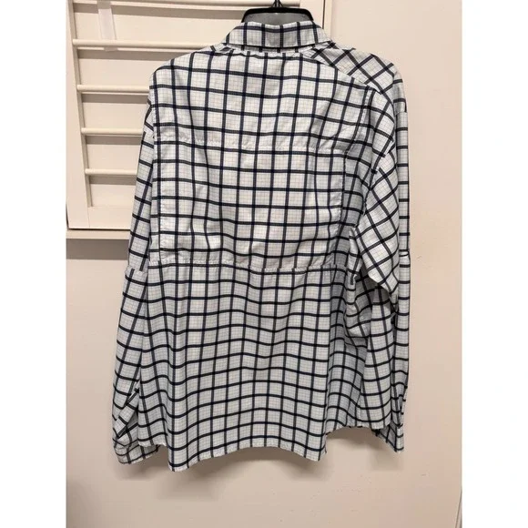 Columbia PFG Silver Ridge Lite Plaid Long Sleeve Fishing Shirt Mens XXL AM1282 - Picture 7 of 10